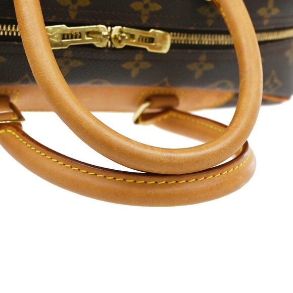 LOUIS VUITTON LV Logo Deauville Hand Bag Monogram Leather Brown 398-082825 - Picture 8 of 16